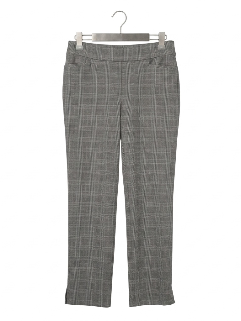 Chico's Brown Geometric Diamond Print Pull On Crop Pants Side Button Size 00r